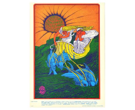 Original vintage advertising poster for a Canned Heat concert with a bold psychedelic design by renowned music poster artist 