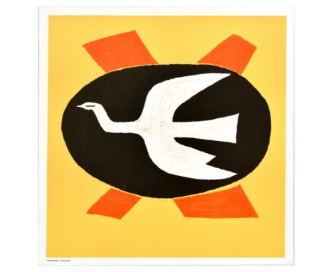 Original vintage advertising poster by the French artist Georges Braque (1882-1963) titled L'oiseau de feu / Fire Bird, depic
