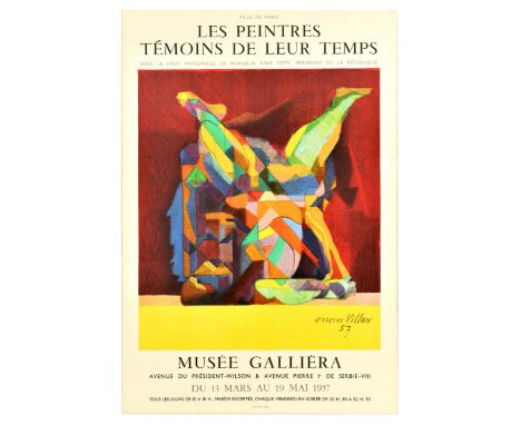 Original vintage advertising poster for Les Peintres Temoins de Leur Temps Musee Galliera / The Painters Witnesses of Their T