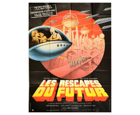 Original vintage movie poster for Futureworld / Les Rescapes du Futur, a 1976 science fiction thriller directed by Richard T.