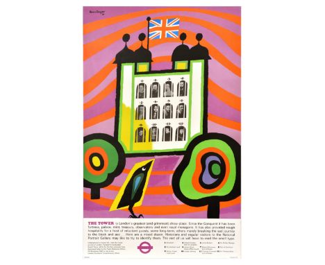 Original vintage travel poster by London Transport - The Tower is London's greatest (and grimmest) show-place. Since the Conq