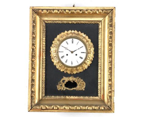 Painting clock with enamel dial, 19th century, 44 x 36 cm
