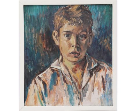 Anonymous, portrait of a boy, board 45x40 cm