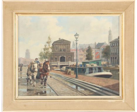 Henk Welthers (1885-1947)Schiekade with Delft Gate, canvas 40x50 cm