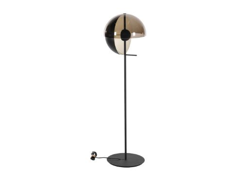 Mathias Hahn (1977-)Metal blackened LED floor lamp with plastic sphere, design Mathias Hahn for Marset, model 'Theia', 21st c
