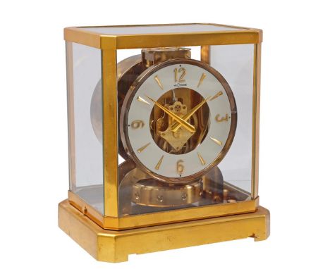 Le Coultre table clock, model Atmos, serial number 101344, ca. 1958, 23.5 cm high