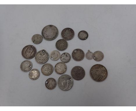 Collection of world silver denominations, including USA, Germany and UK territories, mixed grades, combined 59g. UK P&amp;P G