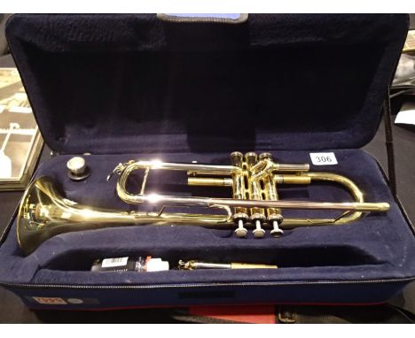Silver plated trumpet and case, John Packer Ltd. UK P&amp;P Group 3 (£30+VAT for the first lot and £8+VAT for subsequent lots