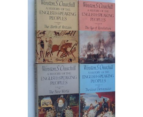 Winston Churchill History of the English Speaking Peoples, vols 1-4, vol 1 5th edition, vol 2 2nd edition, vol 3 and 4 1st ed