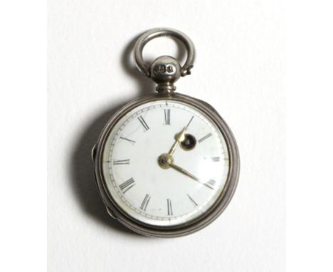 A Miniature Verge Pocket Watch, 19th century, gilt fusee movement, pierced balance bridge, enamel dial, eccentric winding hol