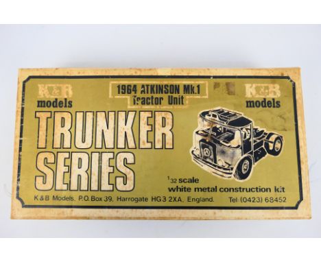 K&B Models- A K&B Metal Model Kit (unknown year) of a 1964 Atkinson MK.1 Tractor Unit in a worn to good box- Contents has not