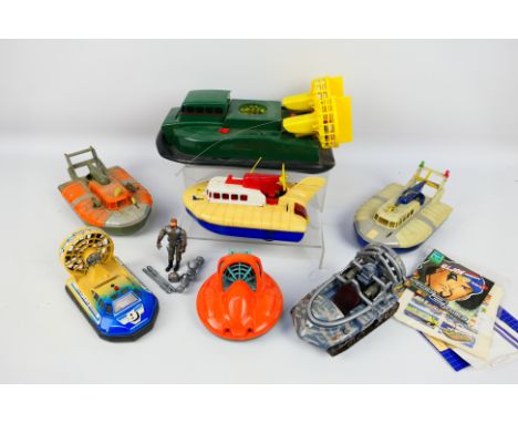 Hasbro - Marx - Other - A collection of unboxed hovercraft toys including a G.I. Joe model with figure, 2 x vintage Marx mode