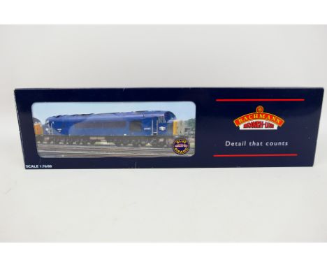 Bachmann - A boxed Bachmann OO gauge #32-650 Class 44 diesel locomotive, Op.No. D1 'Scafell Pike' in BR green livery. The mod