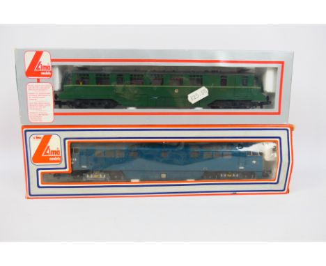 Lima - Two boxed OO gauge locomotives from Lima, comprising of L205150 GWR Railcar Op-.No.W30W in BR Green with 'Whiskers' - 