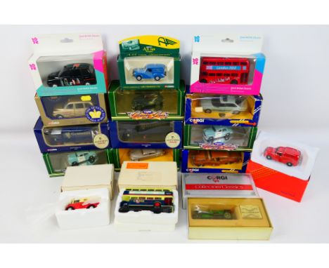 Corgi - 17 boxed diecast model vehicles in various scales from several Corgi series. Lot includes #22704 Bedford TK Box Van '