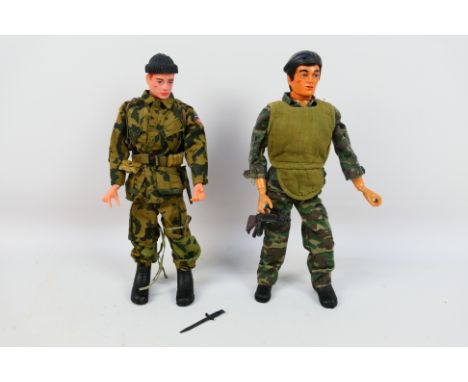 Palitoy - Hasbro - Action Man - An unboxed 1978 Action Man action figure with Flock hair and eagle eyes in a arm camouflage u