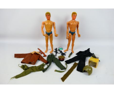 Palitoy - Hasbro - Action Man - An pair of unboxed Action Man action figures (one from 1978 and one from 2007) with Blond Flo