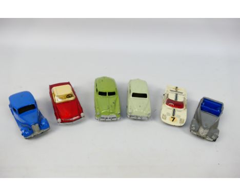 Dinky Toys - A small group of six unboxed Dinky Toys, majority being repainted, and includes #516 French Dinky Mercedes 230SL