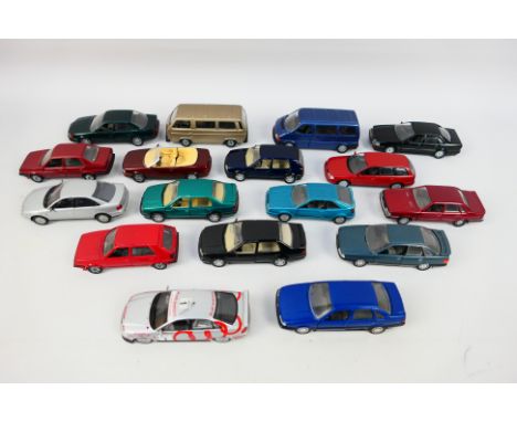 Minichamps - Schabak - A group of 16 unboxed European manufactured diecast model vehicles in 1:43 scale. Lot includes Minicha