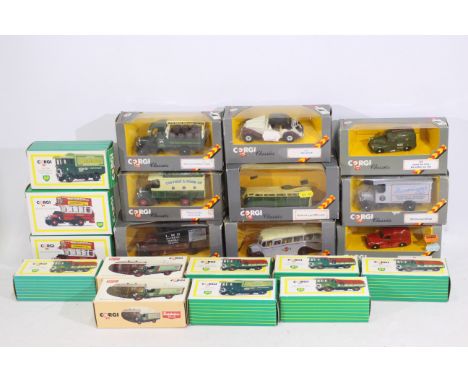 Corgi - 20 boxed diecast model vehicles from various Corgi ranges. Lot includes 'BP' AEC 508 Forward Control Cabover; #957 Ro