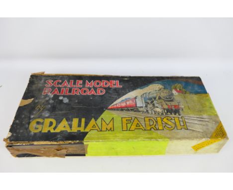 Graham Farish - A boxed vintage Graham Farish OO gauge electric train set with locomotive and tender, rolling stock, track an