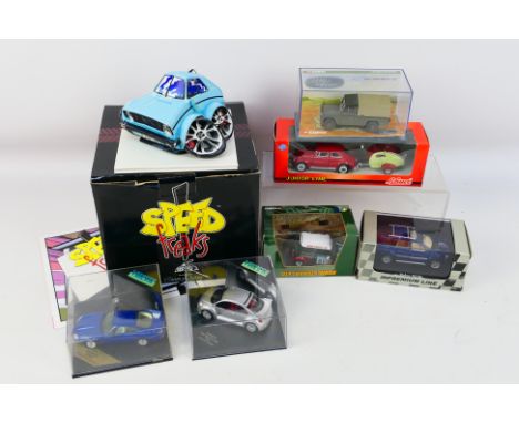 Corgi - Speed Freaks - Vitesse - Schuco - Motorart - A mixed lot of diecast models and an ornamental figurine. Lot includes a
