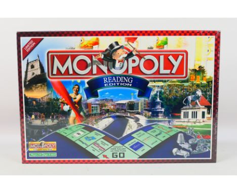 Monopoly - Parker - A boxed, factory sealed 'Reading Edition' Monopoly board game. The collectable game is presumed Mint bein