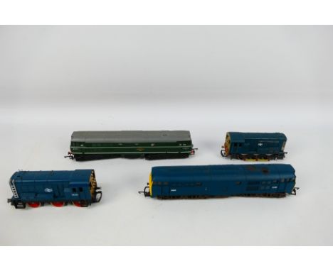 Airfix - Hornby - Lima - Triang - Four unboxed OO gauge locomotives. Lot includes Airfix Class 30 diesel renumbered OP.5580 i