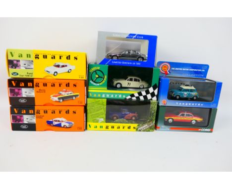 Vanguards - Eight boxed diecast vehicles from various Vanguard ranges. Lot includes VA08401 'Heroes of Australian Motor Sport