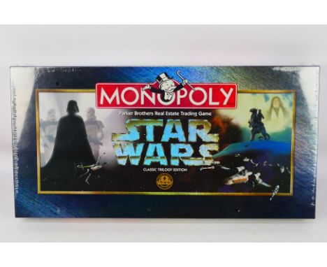 Monopoly - Parker - A boxed, factory sealed 'Star Wars Classic Trilogy Edition' Monopoly board game. The collectable game is 