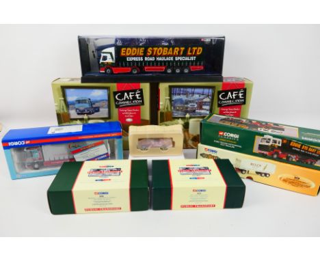 Corgi - A boxed collection of diecast model vehicles from various Corgi Ranges. Lot includes CC13611 'Rigids' DAF CF Curtains