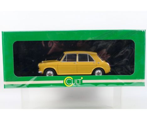 Cult Scale Models - A boxed 1:18 scale Cult Scale Models #CML080-1 Austin 1100. The resin model in Harvest Gold appears to be