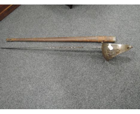 A George VI officers sword in scabbard made by Wilkinson