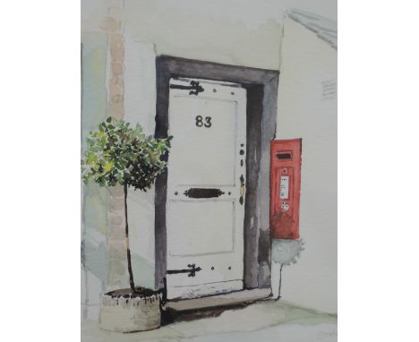 A watercolour, Gordon Wilkinson, Waddington Doorway, signed