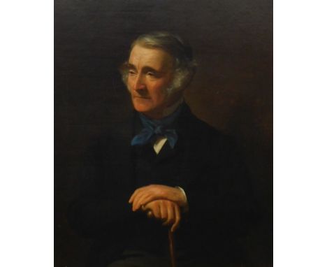 Norman Macbeth (1821-1888).  Portrait of a seated gentleman, oil on canvas, signed and dated 1872, 90cm x 75cm