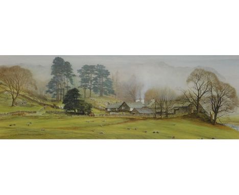 Alan Ingham (b.1932).  October Mist, artist signed limited edition coloured print 212/395, 27cm x 61cmArtist’s dates changed 