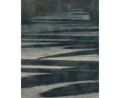 Norman Stevens (1937-1988).  Dusk, mezzotint, artist signed, titled, dated (19)73 and numbered 36/150, gallery brochure verso