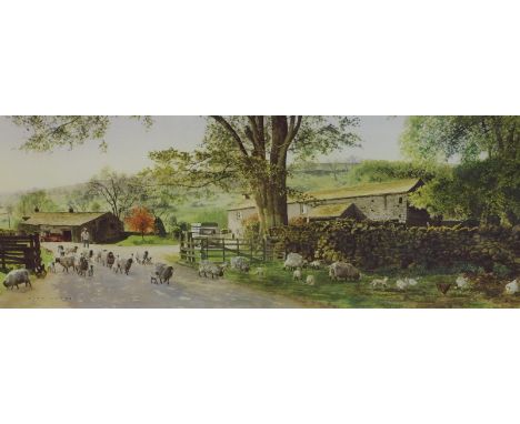 Alan Ingham (b.1932).  In The Sparkling Air, artist signed limited edition coloured print 291/600, 29.5cm x 70cmArtist’s date