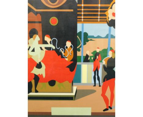 Tom Phillips (b.1937).  After Raphael, artist signed colour screen print numbered 28/150, 73cm x 60.5cm, with exhibition broc