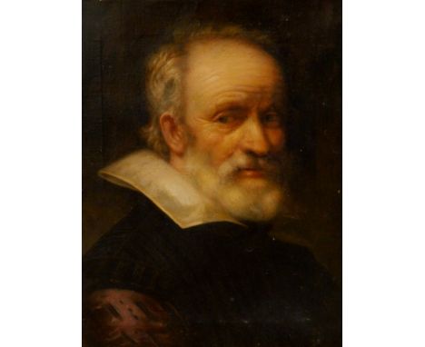 After Peter Paul Rubens.  Head and shoulders portrait, oil on canvas, 49.5cm x 38cm