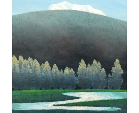 Youxian Zhou (20thC).  Morning in Tibet, artist signed screen print, titled and dated Dec 1991, 52cm x 54cm