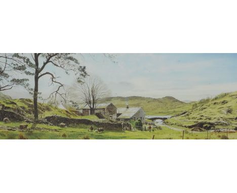 Alan Ingham (b.1932).  Shepherd's Delight, artist signed limited edition coloured print 181/600, 29.5cm x 70cmArtist’s dates 