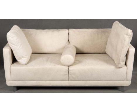 „Vanity 2,5“-Sitzer-Sofa. Collektion Machalke, mit Colonial White Lederpolster, L=166 cm. Mit Originalrechung von 2009 über 1