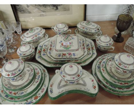 A part tea dinner service by Copeland Spode rd no 629599 plates tureens bowls chargers etc