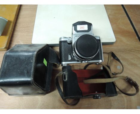 A Pentacon Six TL camera  'Made in GDR' with Carl Zeiss Jena lens