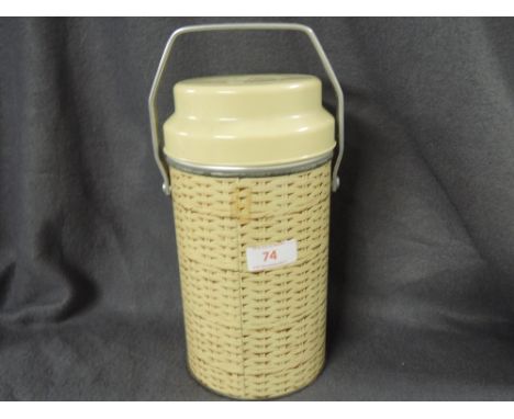 A large vintage Thermos soup flask with glass lining 