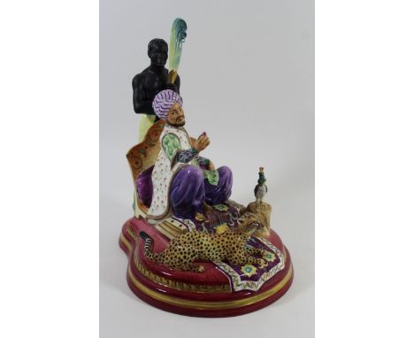 A Peggy Davies limited edition ceramic figure group
'The Sultan', numbered 29/100, height 27cm

CONDITION REPORT:

Good overa