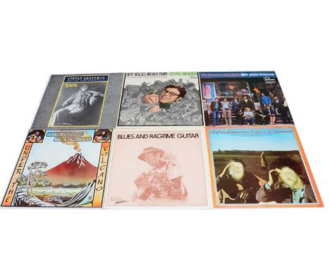 Stefan Grossman LPs, approximately twenty-six albums by Stefan Grossman with titles including Stefan Grossman and John Renbou