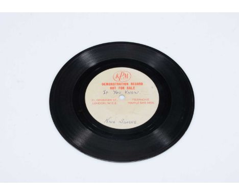 Nina Simone 7" Acetate, If You Knew One Sided 7" Acetate - KPM Labels with title and artist hand written - VG visually and pl