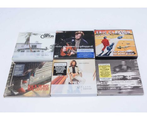 Eric Clapton CDs, approximately thirty-three CDs by Eric Clapton including Back Home, Sessions For Robert J, 461 Ocean Boulev